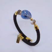 Bracelet -ovale -Métis- bleu ciel 