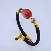 Bracelet -Diadème -Métis-Rouge - Pourpre