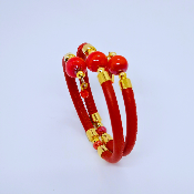 Bracelet  - CLÉOPATRE- Rouge 