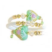 Bracelet  - Eros -  blanc - vert 