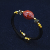 Bracelet -Diadème -Métis-Rouge - Pourpre