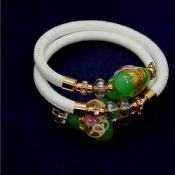 Bracelet  - Eros -  blanc - vert 