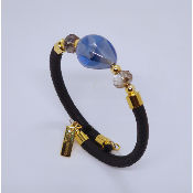 Bracelet -ovale -Métis- bleu ciel 